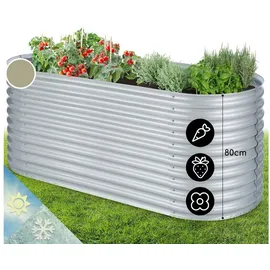 Blumfeldt High Grow Hochbeet 200 x 80 x 80 cm Silber