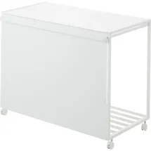 Yamazaki Mülleimer mit 3 Fächern & Rollen, TOWER, Abfalleimer, Weiss