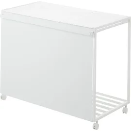 Yamazaki Mülleimer mit 3 Fächern & Rollen, TOWER, Abfalleimer, Weiss