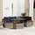 vidaXL Gartenlounge-Set 6-tlg. Grau