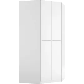 Priess Eckkleiderschrank PRIESS "Barcelona Kleiderschrank Ecklösung Raumwunder", weiß, B:95cm H:193cm T:95cm, Holzwerkstoff, Schränke, Eckkleiderschrank, in 2 Tiefen Schrank Eckschrank Garderobe