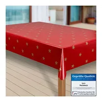 Laro Wachstuch-Tischdecke Sterne Weihnachten Weihnachts-Motive PVC Wachstischdecke Eckig Meterware