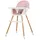 Chipolino Kinderhochstuhl Rio 2 in 1, Kinderstuhl rutschfeste Beine 5-Punkt-Gurt rosa