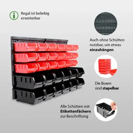 Trutzholm Kleinteilemagazin 32 tlg Kunststoff rot/schwarz