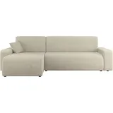 Mirjan24 Ecksofa Creme, Textil, 5-Sitzer, L-Form 244x145 cm, Wohnzimmer, Sofas - Couches, Wohnlandschaften, Ecksofas