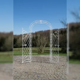 CLP Rosenbogen Melissa 120 x 220 x 40 cm Antik Weiß