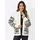 Classic Basics Strickjacke in Beige-Graphit-gemustert 46