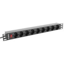 LANBERG PDU Steckdosenleiste 3 m Schwarz/Grau 9 St.