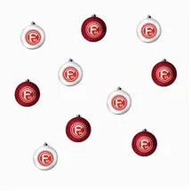 Fortuna Düsseldorf Weihnachtskugeln, Christbaumkugeln 10er-Set