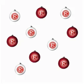 Fortuna Düsseldorf Weihnachtskugeln, Christbaumkugeln 10er-Set