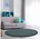 Paco Home Teppich Tatami 475 rund Höhe 24 mm Kurzflor Uni Farben mit Memory Foam waschbar blau grau Ø 160 cm x 24 mm