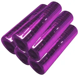 5 Glitzer Luftschlangen lila metallic