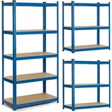 Humberg Regal Kellerregal Lagerregal Schwerlastregal mit Stahlgestell Metall Belastbar bis 875 kg 5 Ablagen 30 x 90 x 180 cm Blau