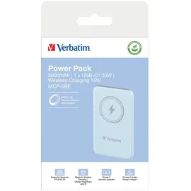 Verbatim Powerbank 5000 mAh Fast Charge, Quick Charge 3.0, Usb PD 3. - Blau