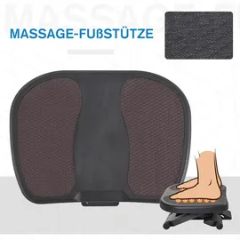Homcom Fußstütze, Fußablage, Fußablage, 3 Höhen Verstellbar, HIPS, schwarz, 45 x 34 x (10-16,5) cm