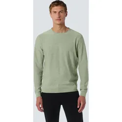 Rundhalspullover NO EXCESS "No Excess", Herren, Gr. S, grau, 100% Baumwolle, Pullover