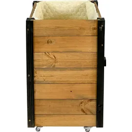 Dobar Hochbeet 60 x 40 x 62 cm Schwarz