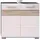 WELLTIME Waschbeckenunterschrank "Marbella", weiß hochglanz, eichefarben sägerau hell, weiß matt, B:60cm H:56cm T:34cm, Schränke, Waschbeckenunterschrank, zur Wandmontage - (B/T/H) 60/34/56 cm