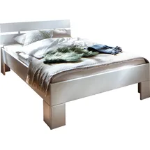 Home Affaire Bettgestell HOME AFFAIRE "Progress Massivholzbett in 5 Größen, weiß lackiert", weiß, B:200cm L:200cm, Betten, Bettgestell, FSC-zertifizierte massive Kiefer, hohe Belastbarkeit: 200kg je Seite