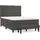 vidaXL Boxspringbett mit Matratze Dunkelgrau 140x200 cm Samt
