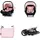 Chipolino Kinderwagen 3 in 1 Amore Babyschale Adapter Wickeltasche Fußabdeckung pink