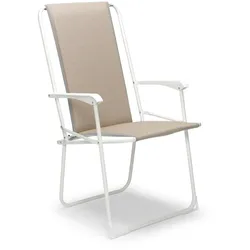 BEST Chiemsee – Klappstuhl hohe Rückenlehne - Beige - White