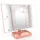 SURFOU LED Schminkspiegel mit Beleuchtung, Wiederaufladbarer Kosmetikspiegel mit 3 Lichtfarben & Dimmbare Helligkeit, 360° Drehbar für Makeup & Gesichtspflege, Geschenkidee für Frauen - Roségold
