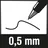 Schneider Kugelschreibermine 575 M 0,5 mm Blau 5 St./Pack.