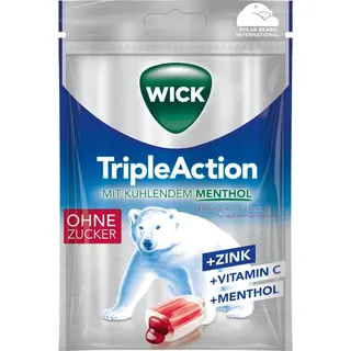 Bonbon, Triple Action mit Menthol, gefüllt, zuckerfrei