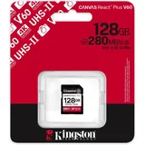 Kingston Canvas React Plus V60 128GB SDXC Speicherkarte 4K-UHS-II