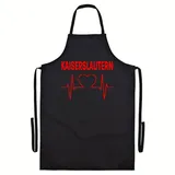 multifanshop Grillschürze - Kaiserslautern - Herzschlag - Druck rot - Schürze