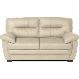 Mivano 2er-Sofa Royale / Zeitloses, bequemes Ledersofa mit hoher Rückenlehne / 160 x 86 x 90 / Lederimitat, Beige