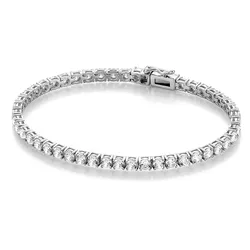 Tennisarmband "Tennisarmband mit Zirkonia Steinen, Silber 925" Gr. 17,5, silber, GIORGIO MARTELLO MILANO, Armbänder, Damen, 17,5cm, Silber 925 (Sterlingsilber)