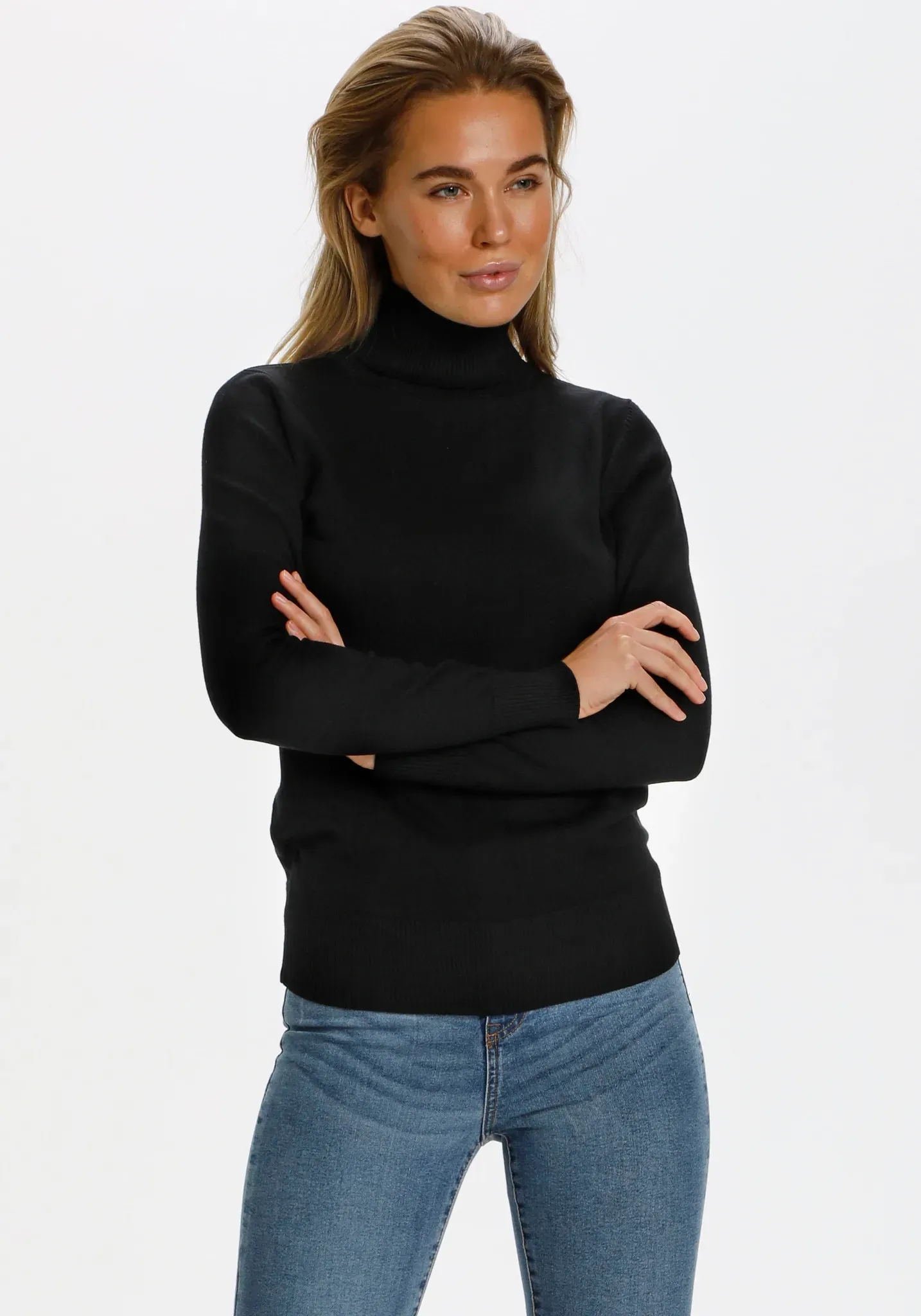 Saint Tropez Rollkragenpullover »MilaSZ J2046«, Trageangenehme Qualität mit Viskose Saint Tropez black S (36)