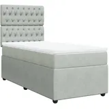 vidaXL Boxspringbett 180 x 200 cm Hellgrau