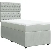 vidaXL Boxspringbett 180 x 200 cm Hellgrau