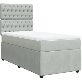 vidaXL Boxspringbett 180 x 200 cm Hellgrau