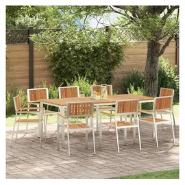 vidaXL Outdoortisch-Set 9-tlg. braun