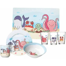 Ritzenhoff & Breker Geschirr-Set mit Kinderbecher Unterwasserwelt 7er Set