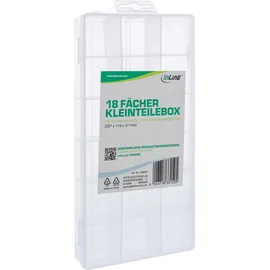 InLine Kleinteilebox 18 Fächer 207x110x27 mm Transparent