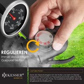 Kesser Elektrogrill 2in1 Tischgrill 2400 Watt schwarz