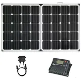 Goldstern-Tech Solarmodul, 150 W, Monokristallin, (Solarpanel, Monokristallin mit 24 % Wirkungsgrad, integrierter Regler & USB Anschluss), IP66, nur 3,3 kg, ideal für Camping & Powerstations