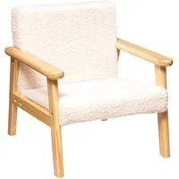 Atmosphera Kindersessel mit Plüschbezug 28 cm Kiefer weiß