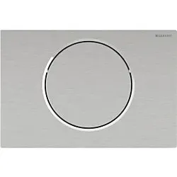 Geberit WC-Steuerung 115864SN6 Batteriebetrieb, 1-Mengen-Spülung, für Stützklappgriff, manuell, Edelstahl gebürstet
