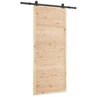 vidaXL Schiebetür rechts 80 x 208 cm braun