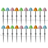 MARELIDA LED Lichterkette Mini Pilze 20 Gartenstecker mit Erdspießen
