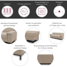 Home Affaire 1,5-Sitzer HOME AFFAIRE "Jamie, Sofa mit kompakten Stellmaßen für kleine Räume, Breite 145cm", braun (café), B:145cm H:72cm T:80cm, Sofas