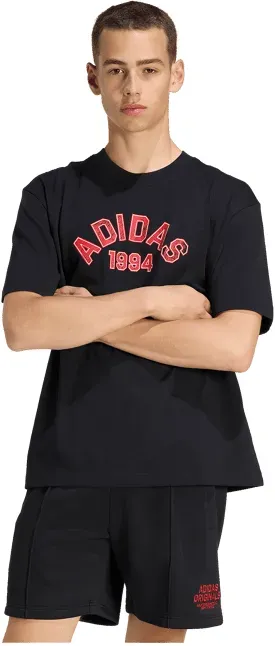 adidas Originals GFX Varsity T-Shirt Schwarz
