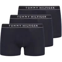 Trunk "3P TRUNK DTM", Herren, Gr. L (52), 3 Stk., blau (des sky, des sky, des sky), Jersey, Obermaterial: 95% Baumwolle, 5% Elasthan, TOMMY HILFIGER UNDERWEAR, unifarben, körpernah, Unterhosen, mit Logobund