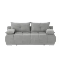 deinbett switch Schlafsofa mit Boxspringpolsterung Gala ¦ grau ¦ Maße (cm): B: 208 H: 92 T: 102.0